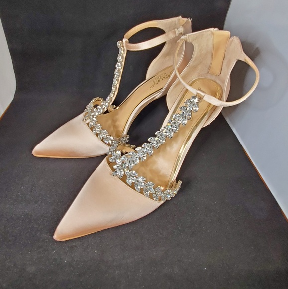 Badgley Mischka Meena Crystal Embellished T-Strap - Picture 3 of 4